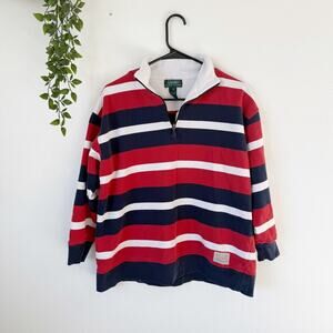 Vintage Ralph Lauren Sweatshirt Striped Pullover Sz S